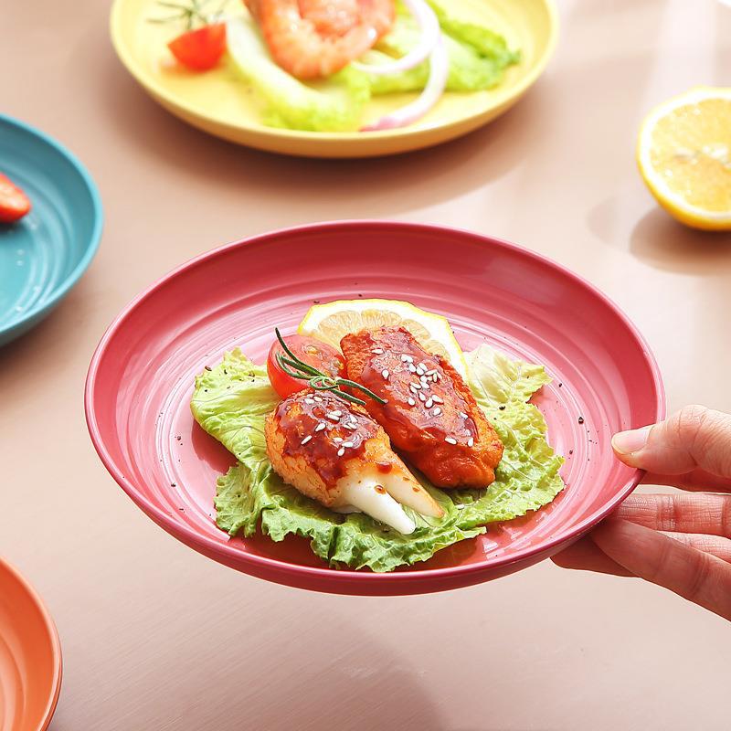 Japan Domestic Bone Spit Plate, Nydelig Plast Small Plate, Hvetehalm Middagstallerken Prato De Refeição De Palha De Trigo