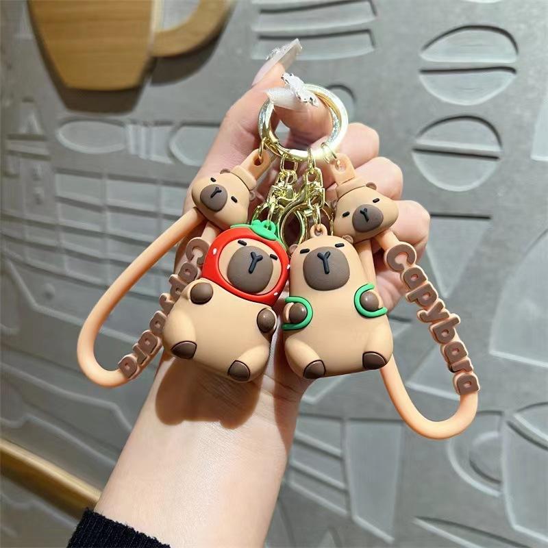 Kreative Cartoon Kapibara Capybara Jun Schlüsselanhänger Puppe Jungen und Mädchen Niedlicher Taschenanhänger