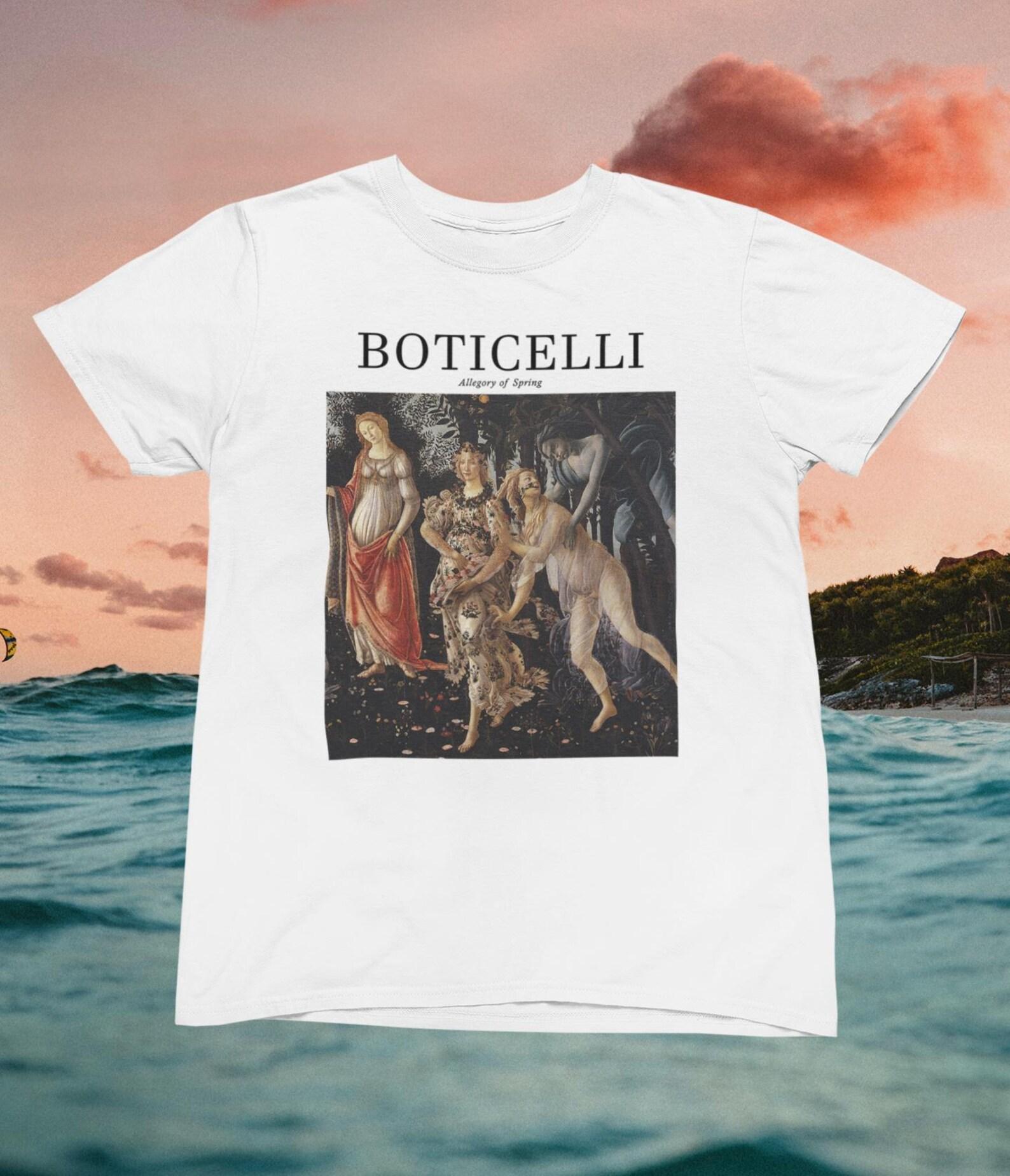 Allegory of Spring T-Shirt: Botticelli Renaissance Art, 100% Cotton S