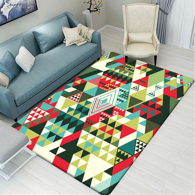 Geometric Style Porch Door Mat Non-slip Kitchen Living Room Carpet Bathroom Mat Indoor Carpet Door Mat Home