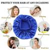 1pcs Soft Silk Satin Lined Bonnet Large Satin Hair Bonnet Household Sleep Shower Cap Hair Wrap Cover for Long Hair Salon Tool
