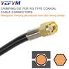 Coaxial Ratchet Crimp Tool Kit for Coaxial RG Cable RF Connectors with 5 Replaceable Dies