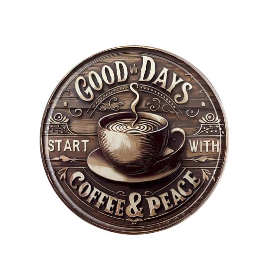 Round Wall Art Sign Retro Style Metal Welcome Sign Rustic Wall Sign for Front Door Bedroom Bathroom Bar Decoration B