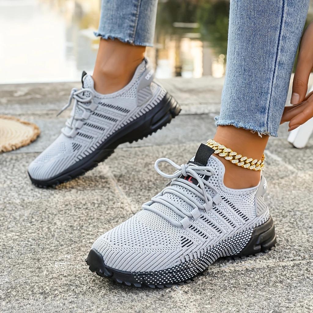 Womens Sneakers Breathable Knit Trainers New Design Comfortable Walking Running Shoes for Women Casual Sports Shoes