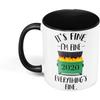 Mülleimer brennt Keramik-Kaffeetasse Wasserbecher Englisch