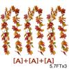 2/3pcs Artificial Maple Leaf Fall Garland Autumn Leaves Hanging Vines Thanksgiving Halloween Wedding Home Decorations 5.7Ft Each