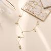 Vintage Goldfarbenes Herz Langes Halskettchen für Damen Exquisite Quasten Y-förmige Halskette Luxuriöser Schmuck für Hochzeiten Geschenke Accessoires
