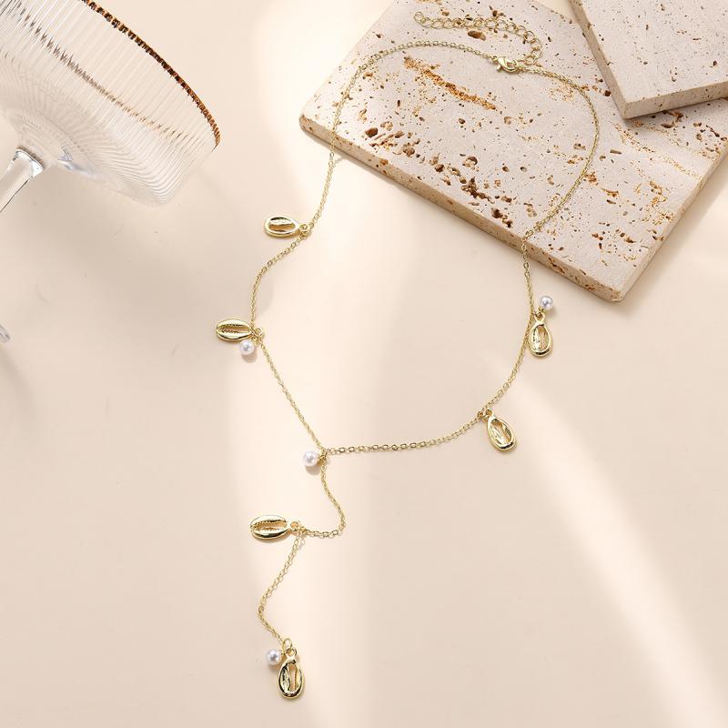 Vintage Goldfarbenes Herz Langes Halskettchen für Damen Exquisite Quasten Y-förmige Halskette Luxuriöser Schmuck für Hochzeiten Geschenke Accessoires