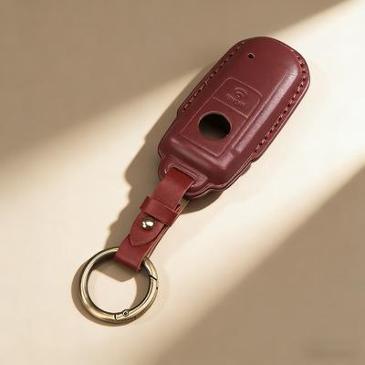 Leather Keychain Case For Yamaha Tracer 9Gt Mt09 Tmax530 Tmax560 Tmax500 Nmax155 Smart Remote Protector Key Caps Holder
