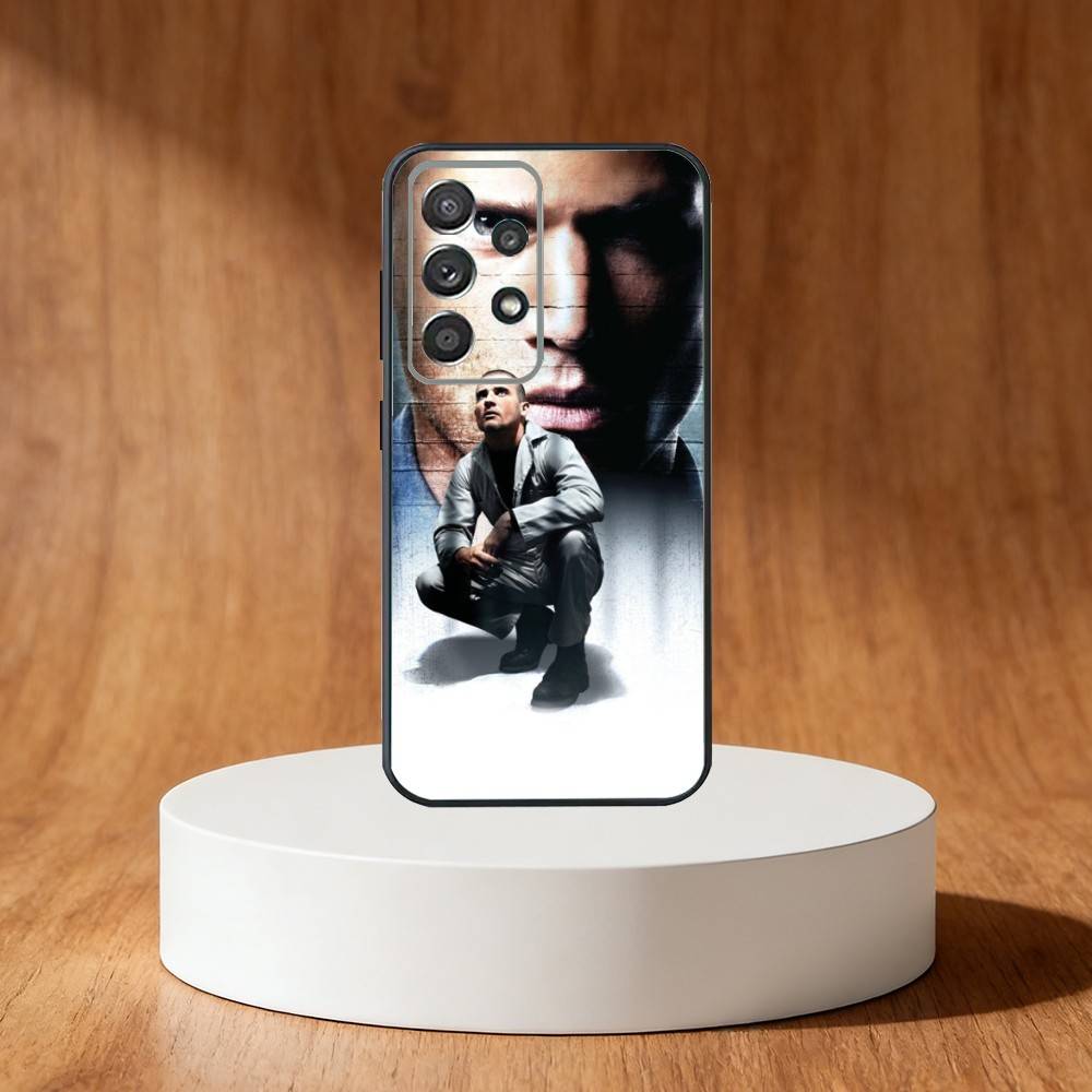 Movie P-Prison B-Break Phone Case For Samsung S25,S24,S21,S22,S23,S30,Ultra,S20,Plus,Fe,Note,10,9,5G Black Cover