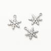 10 Stück 14K 18K Vergoldetes Messing Inlay Zirkon Schneeflockenform Anhänger 12mm Anhänger DIY Ohrringe Halsketten Zubehör Schmuckherstellung