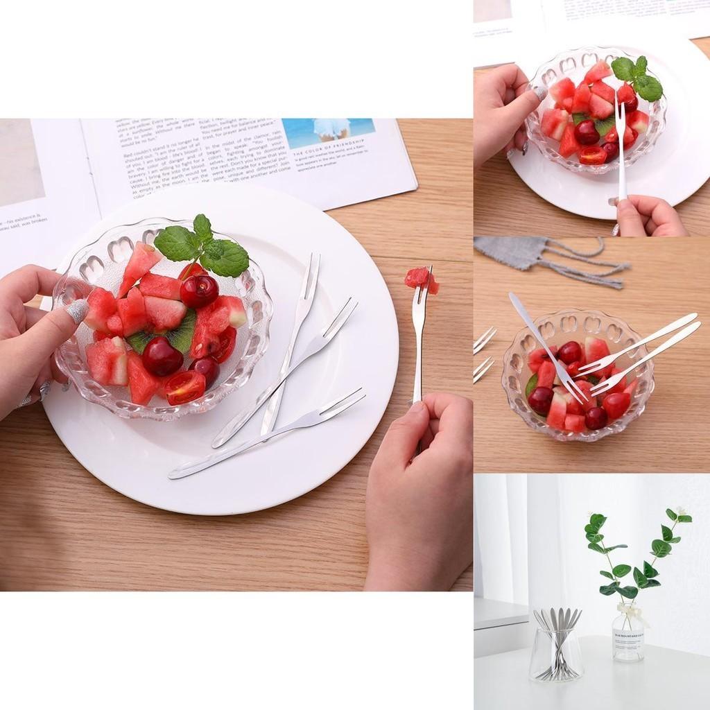 Stainless Steel West Tableware Fruit Forks Elegant Small Sized Snack Cake Dessert Utensils