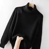 Women's Turtleneck Sweater Fall Winter High Stretch Plus Size Knit Sweater Thick Pullover Knit Bottoming Shirt Knitwear Jumper