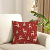 Merry Christmas dear Santa Claus Cushion Cover Reversible Plush Pillow Cover Soft Fluffy  Home Decor for Sofa Bedroom