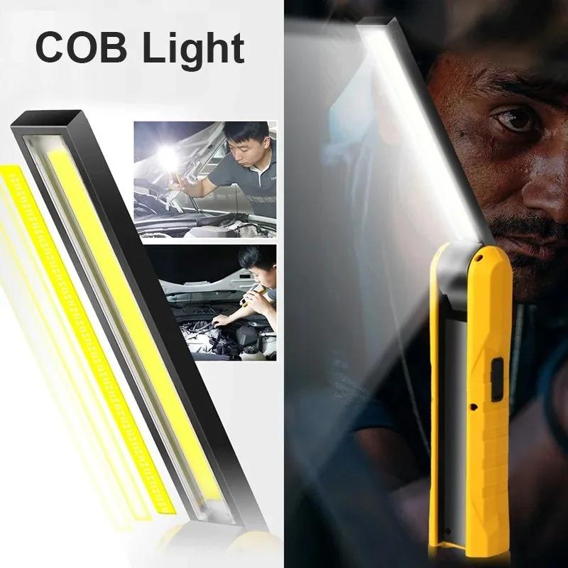 Multifunction Cob Led Work Light Dimmable Usb Rechargeable Led Flashlight Car Inspection Lamp With Magnetic Hook