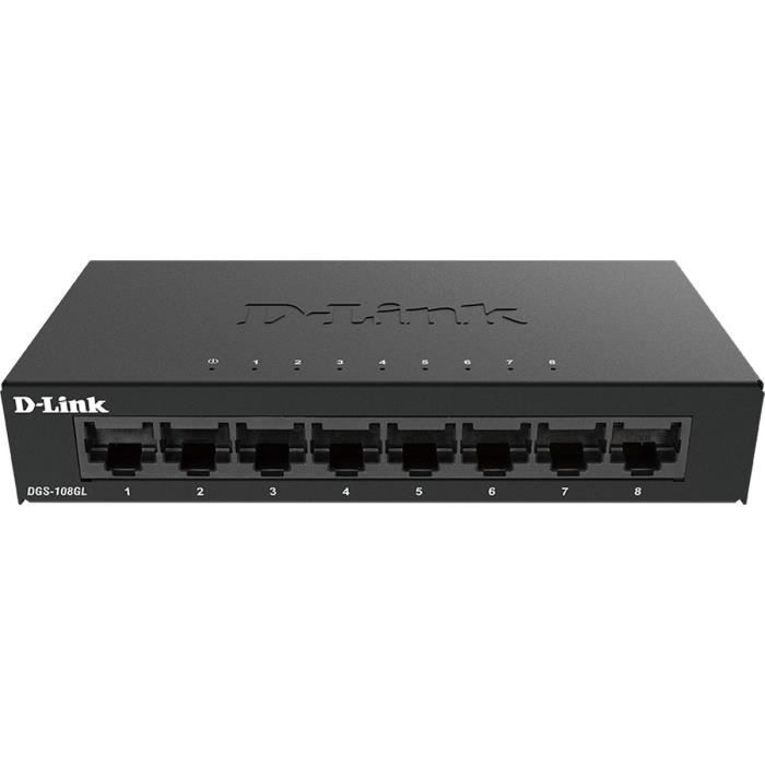 Switch 8 Ports Gigabit - Métallique, Connecteurs Plastique - DLINK