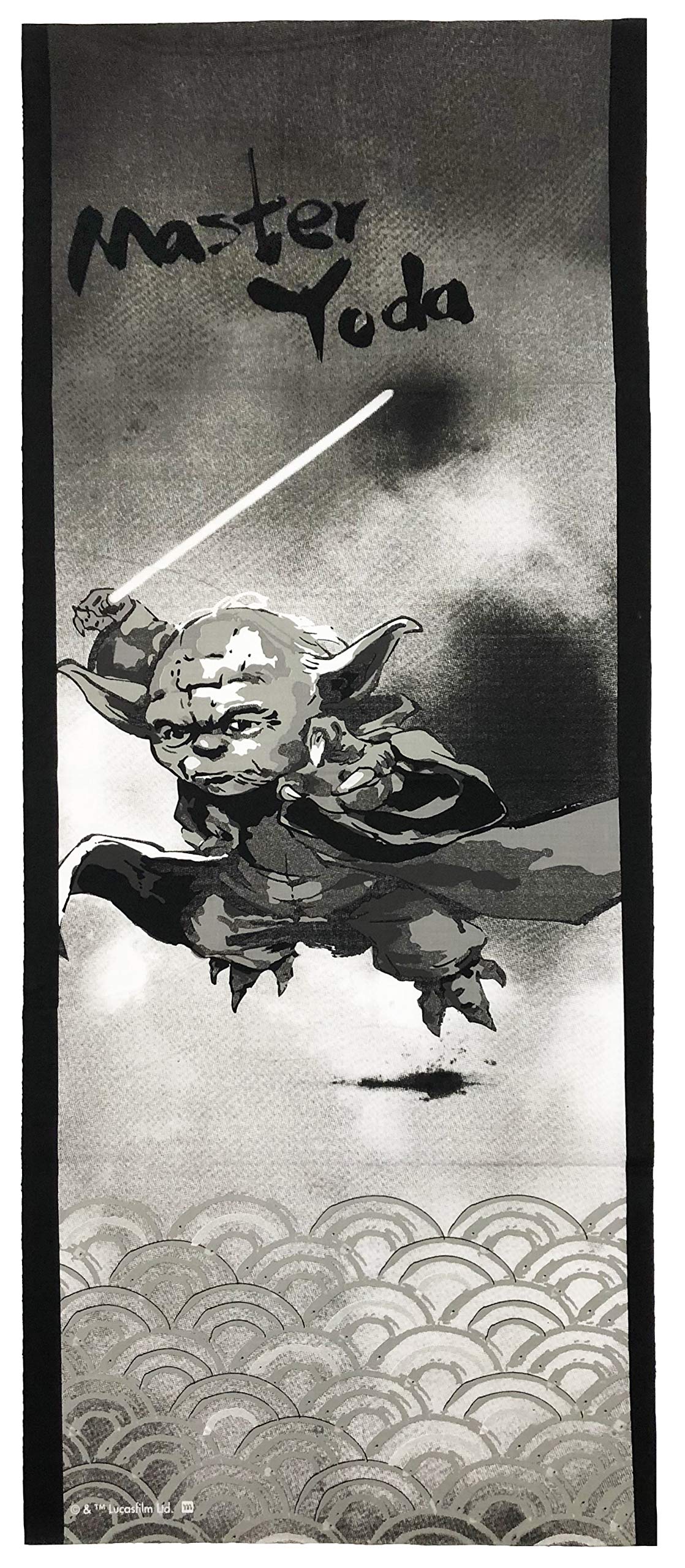 

Marushin Tenugui Star Wars Yoda Style Cotton Hand Made in 34 x 90cm (Tenugui) Sumi-e Towel, Japan, 2535031100,