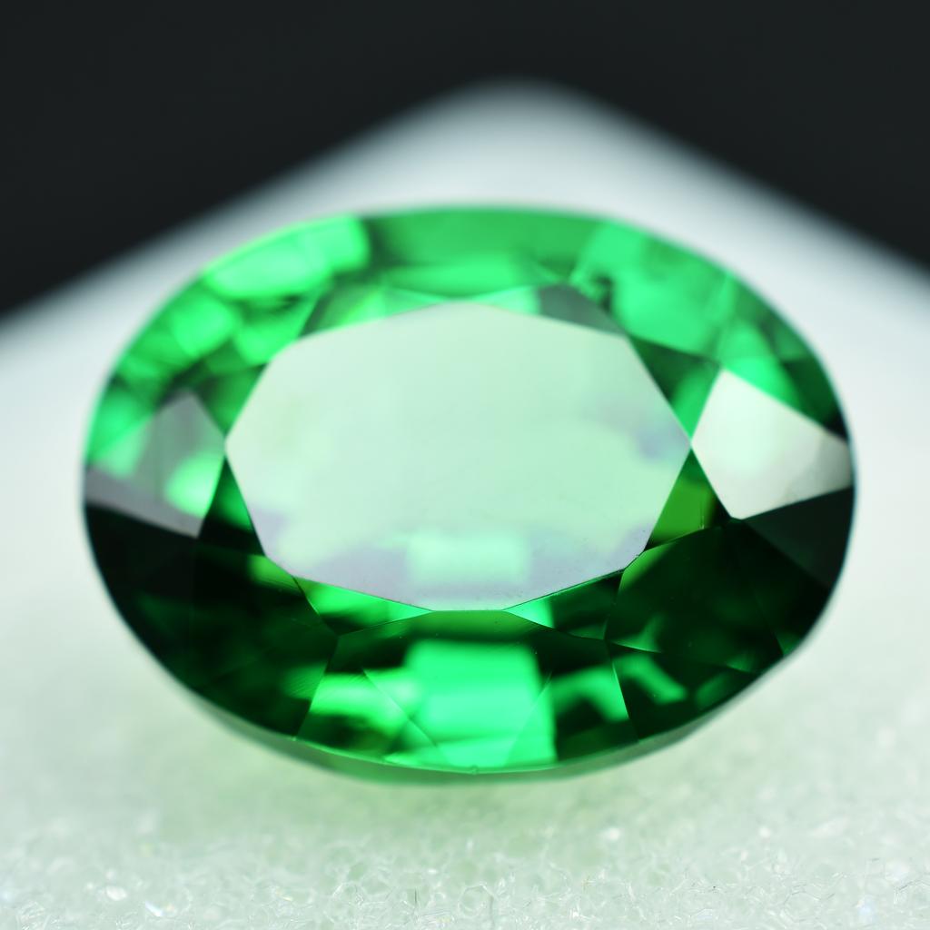 9 Karat Natürlicher Tsavorit Granat Lose Edelstein Qualität Augenrein Grün Oval