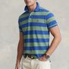 Polo Ralph Lauren SS22 Striped Color Block Slim Fit Short Sleeve Polo Shirt Men Tops Green MNPOKNI1N821585-300