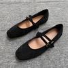 Fashion Flat Shoes for Women's Spring Autumn 2025 New Round Toe Mary Jane Casual Plus Size 42 43 44 Women's Shoes Ladies Loafers