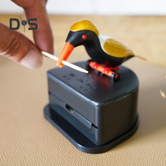 Toothpick Container Clean Push-on Design Large Capacity 3D Bird Shape Toothpick Dispenser Household Supplies
