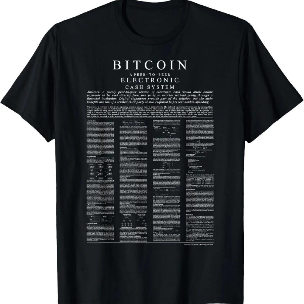 

Bitcoin White Paper BTC Whitepaper T-Shirt XXXL чёрный