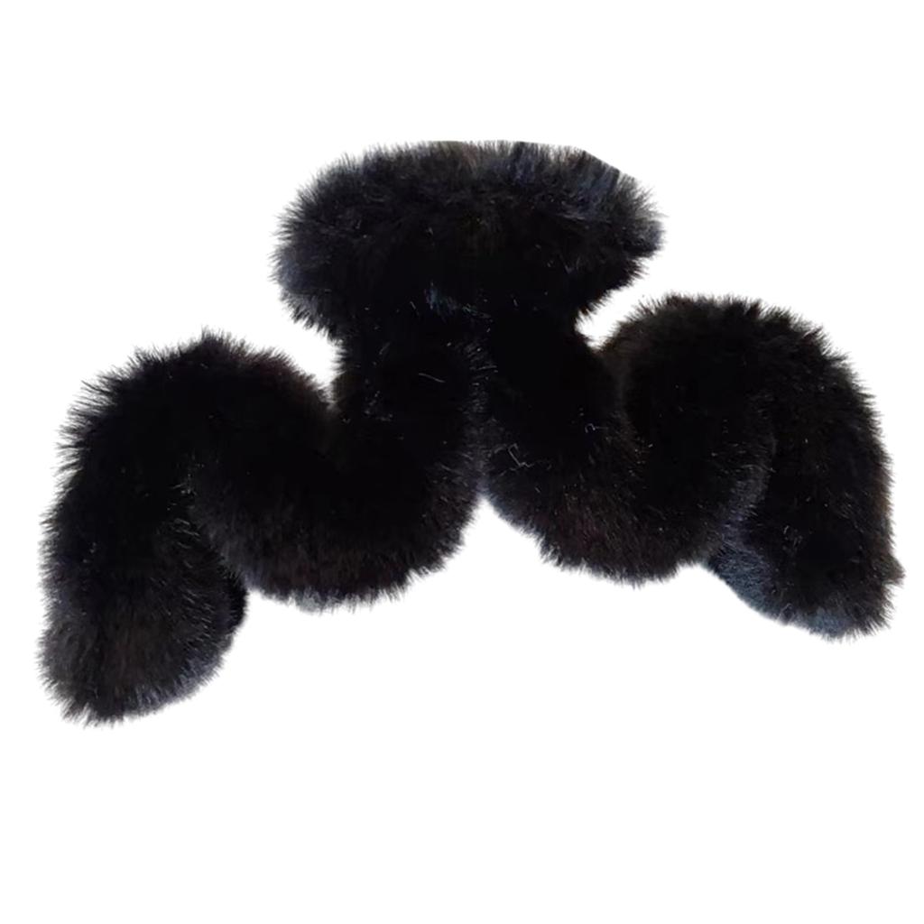 Wellenform Haarspange für Frauen Große Haarklammer Bananen-Kieferklemme Plüsch Haargreifer Weiblich Winter Haarschmuck