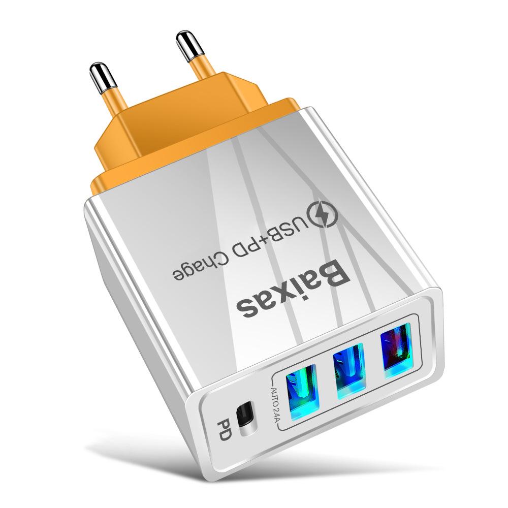 Universal 4-Port USB Travel Charger 5V/2.4A Fast Charging Adapter - AU/EU/UK/US Plug