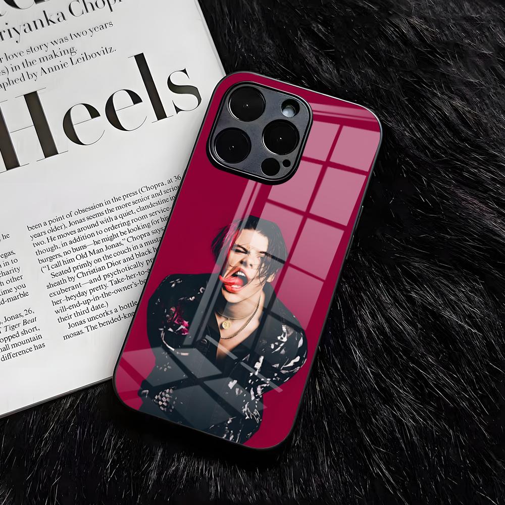 Y-Yungblud Hot Singer Phone Case For IPhone 17 Air 16 E Pro Max 15 14 13 Mini 12 Pro 11 Max Plus Black Glass Cover