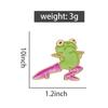 -New Cool Funny Frog Enamel Pins Custom Brooches Lapel Badges Cartoon Animal Jewelry Durable Gift for Kids Friends