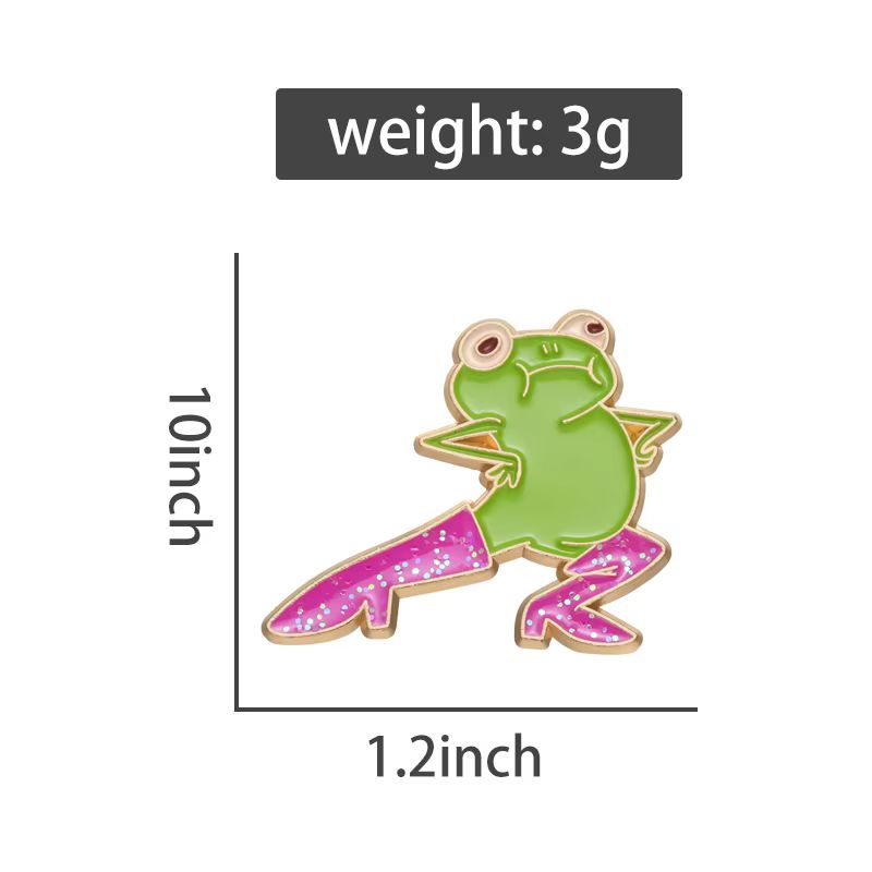 -New Cool Funny Frog Enamel Pins Custom Brooches Lapel Badges Cartoon Animal Jewelry Durable Gift for Kids Friends