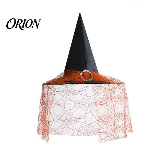 Halloween Performance Costume Steeple Witch Hat, with Lace Edge, Lightweight Holiday Photo Prop Breathable Pointed Headwear, for Cosplay Party