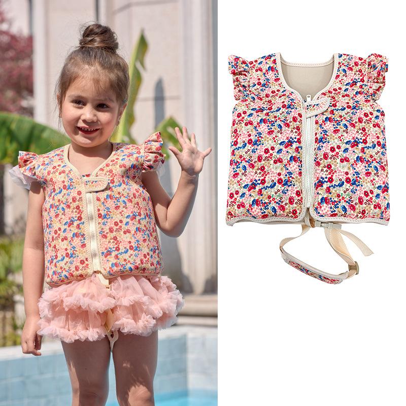 Not Falling Off Child Buoyancy Vest Anti Rollover Adjustable Baby Swimming Jackets Cartoon Stable Inflation-Free Swimming Vest