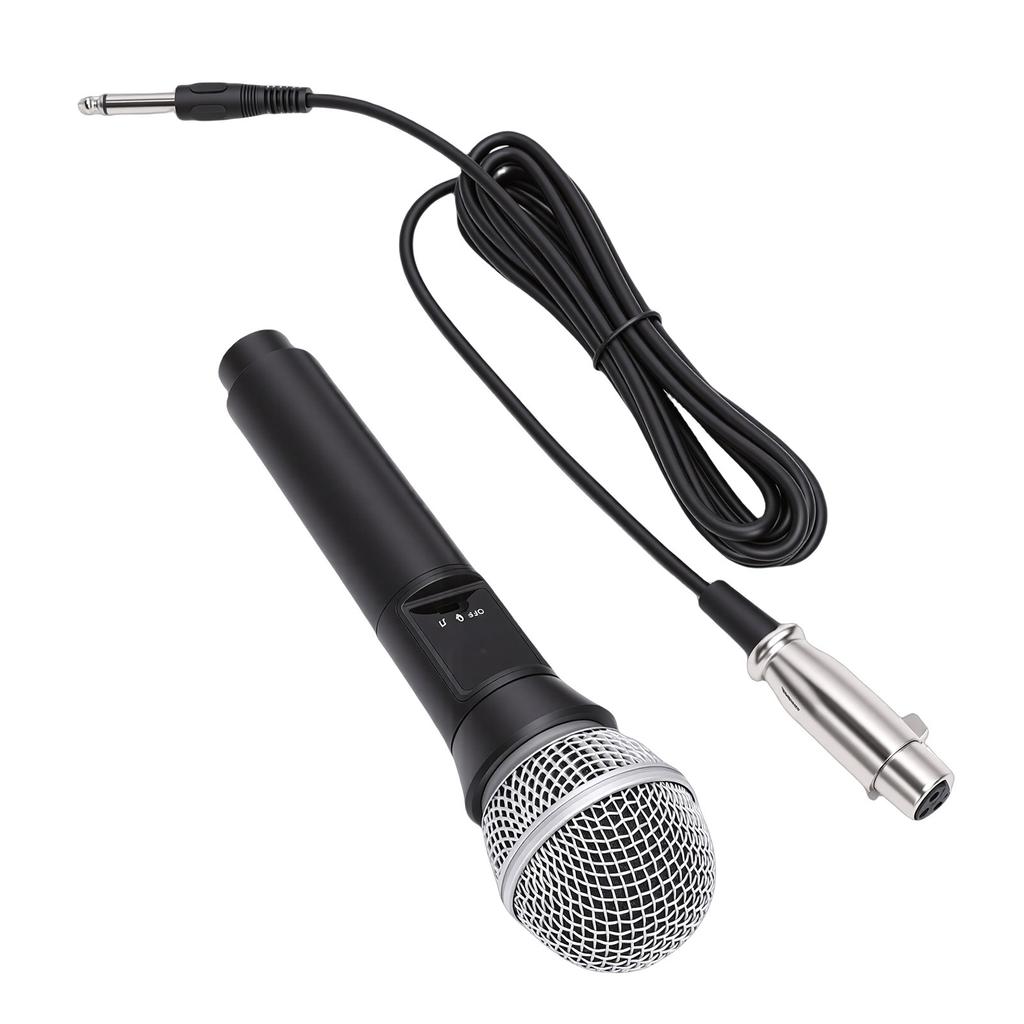 Bluetooth Microphone Handheld Dynamic Wired Mic for Home Outdoor Karaoke Singing Recording