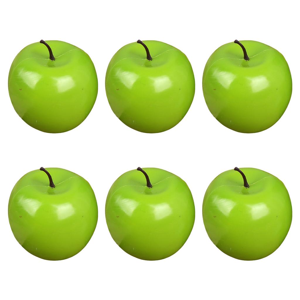 6Pieces Washable Faux Fruit Kitchen Decoration Realistic Fruits Replicas for Festival Parties Supplies and Home Accent