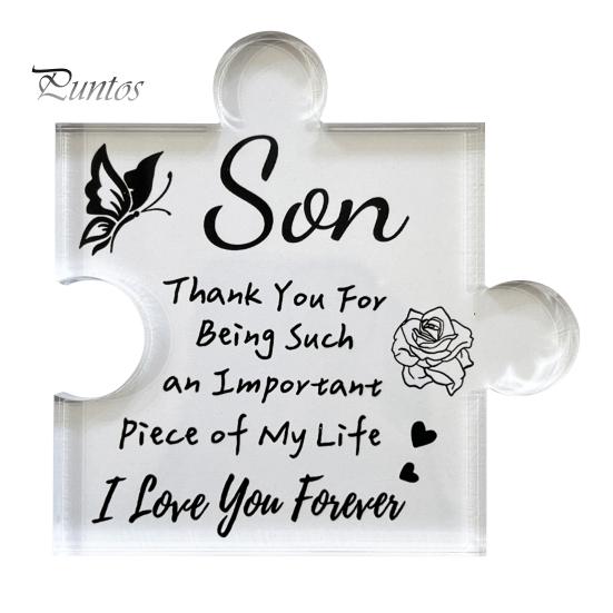 

Прозрачный акриловый пазл-орнамент, семейное украшение, настольный декор, подарок на память родителям и детям на День благодарения, рождественские подарки для сына прозрачный