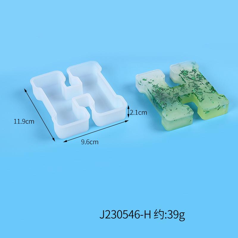 A-Z Alphabet Letter Shape Silicone Resin Casting Molds DIY Epoxy Resin Moulds