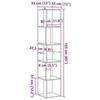 VidaXL Corner Cabinet Old Wood 33x33x165 Cm Engineered Wood, Corner Shelf, Bookcase, Display Cabinet, Bookshelf, 856724