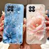 For Realme 8 4G RMX3085 Case Fashion Painted Flowers Soft Silicone TPU Cover For Oppo Realme8 realme 8 6.4" Phone Shell Bumper