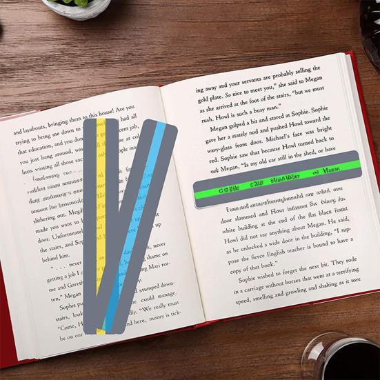 Guided Reading Strips Colored Overlay Highlight Bookmark Reading Tracking Ruler Help with Dyslexia for Children And Teaching Supply
