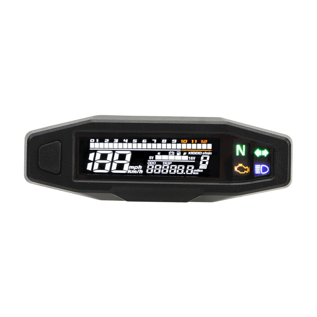 Speedometer Versatile LCD Display High Accuracy 12V LED Fuel Level Gauge Universal for Motorcycle Racing Motorbike