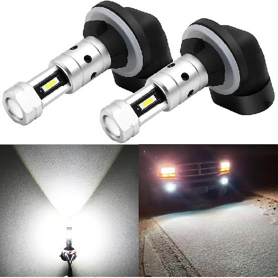 PHINLION 881 LED Fog Light Bulbs, 3800 Lumens Super Bright 886 889 894 896 898 LED Fog Lights Replacement for Cars, Non-polarity, 6000K Xenon White, белый