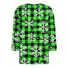 Women's Casual Fashion V-neck Loose Versatile Christmas Print Three-quarter Sleeve Top