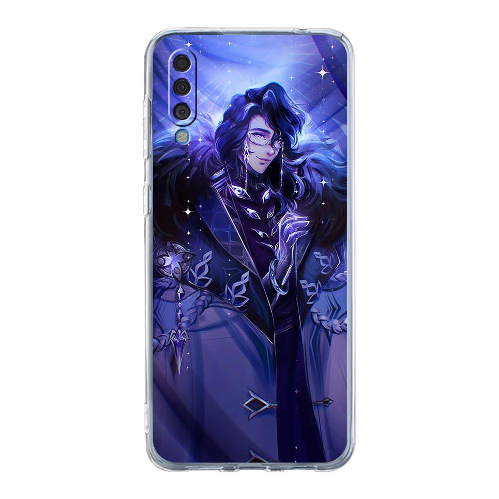 Pouzdro na telefon Genshin Impact s motivem anime pro Samsung Galaxy A52 A50 A70 A10 A30 A40 A20S A20E A02S A12 A22 A72 A32 5G A04s Průhledné