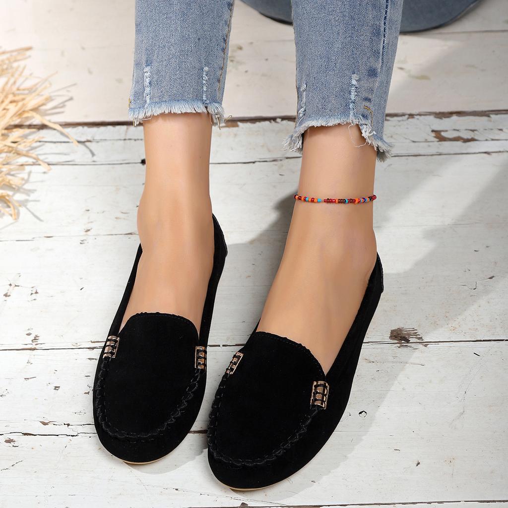 Shoes for Women Fashion Spring Autumn Women Casual Flat Shoes Slips Round Toe Denim Flat Loafer Plus Size Jeans Zapatos