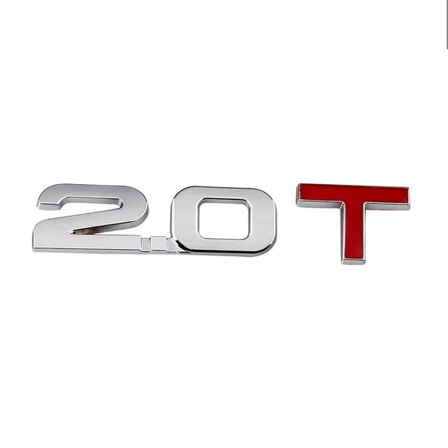 2022 Car Displacement Sticker  Volume Logo Car Rear Trunk Emblem Badge Vehicle Stickers
