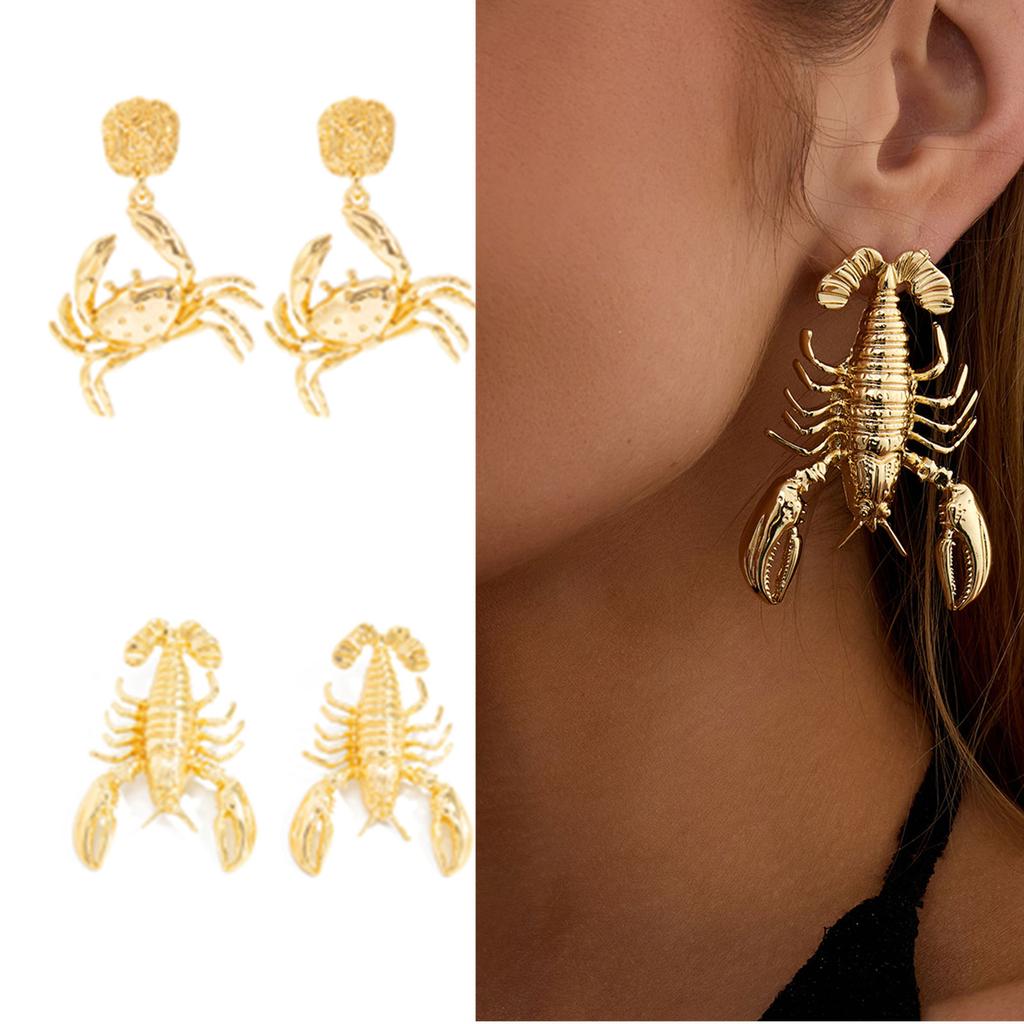 Fashionable Sea Style Earrings Crab/Lobster Ear Accessories Comfortable Wear Jewelry Accessory For Girls
