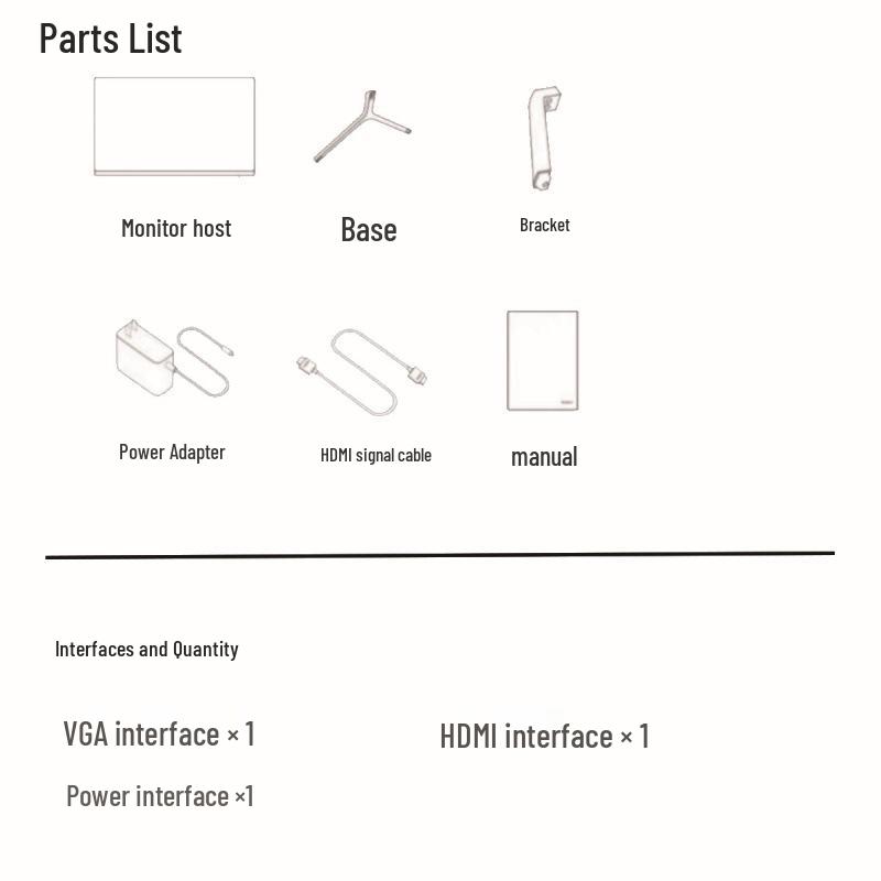 Brand New 19-27 Inch Flat IPS Monitor: Ideal for Office, Gaming, and Surveillance
