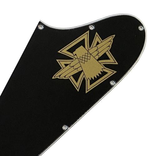 Guitar Pickguard for Gibson Firebird/Thunderbird Bass Guitar Pickguard Scratch Plate (3-Ply Black-1)