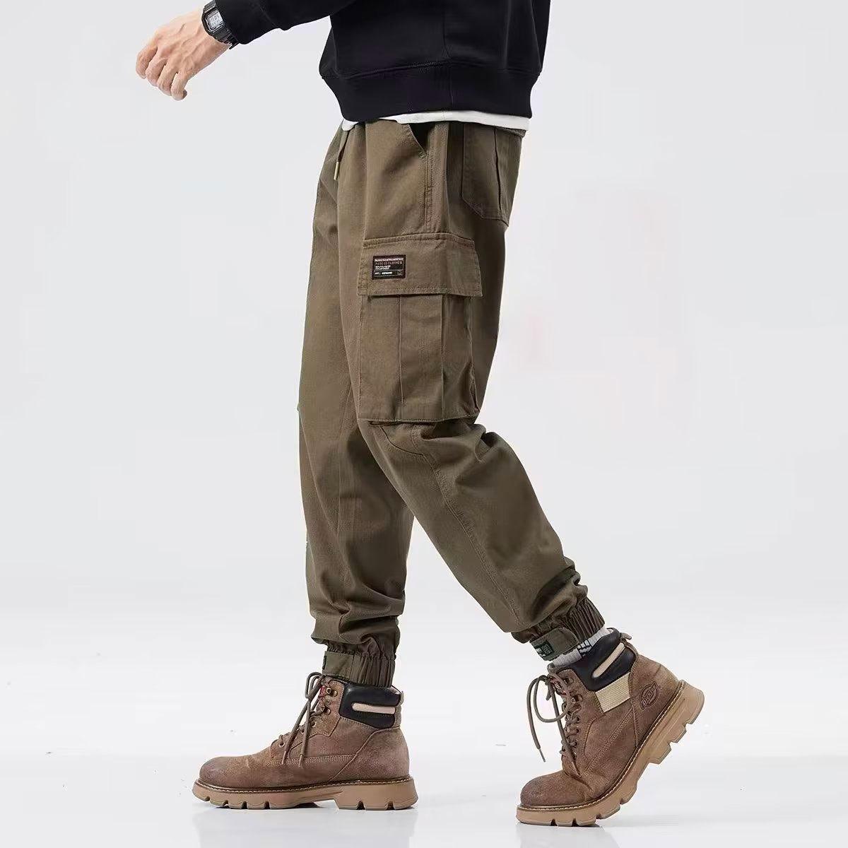 

Комбинезоны мужские модные брендовые американские ретро весенние и летние повседневные брюки корейская версия модные свободные леггинсы спортивные штаны 5XL хаки